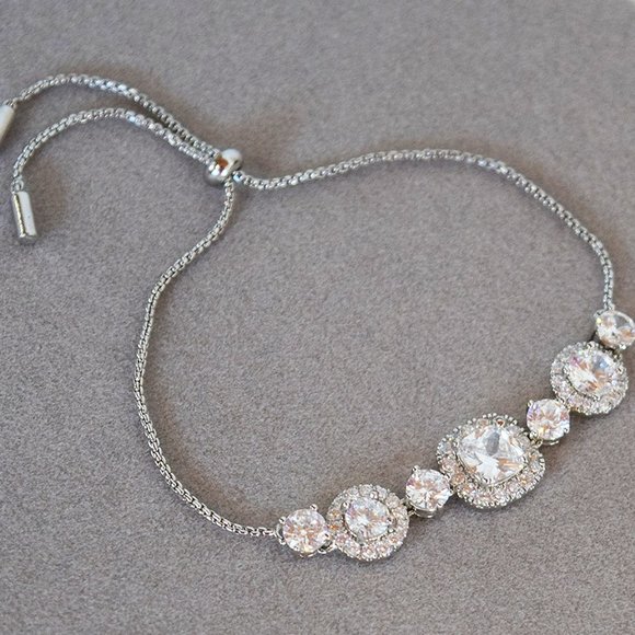 Cubic Zirconia Slider Bracelet - Picture 6 of 8